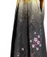卒業式袴単品レンタル[刺繍]カラシ×茶ぼかしに桜[身長143-147cm]No.884